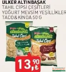 ÜLKER ALTINBAŞAK TAHIL CİPSİ ÇEŞİTLERİ 50 G fiyat ve kampanya bilgisi